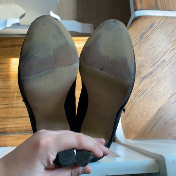 Elle Black Suede Heels - Picture 7 of 8